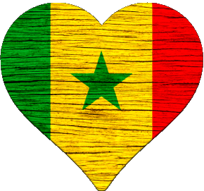 Cuore Senegal Africa Bandiere 