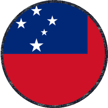 Rond Samoa Océanie Drapeaux 