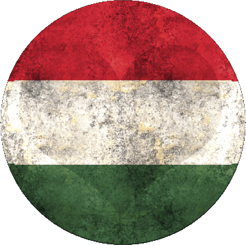 Rond Hongrie Europe Drapeaux 