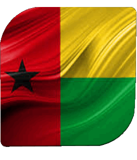 Quadrato Guinea Bissau Africa Bandiere 