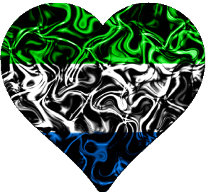 Coeur Sierra Léone Afrique Drapeaux 