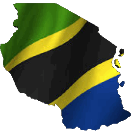 Carta Geografica Tanzania Africa Bandiere 