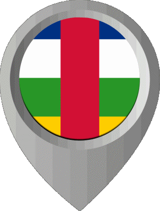 Location Pin Centrafrique Africa Flags 