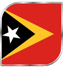 Quadrato Timor Est Asia Bandiere 