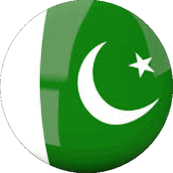 Runde Pakistan Asien Fahnen 