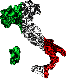 Karte National Italien Europa Fahnen 