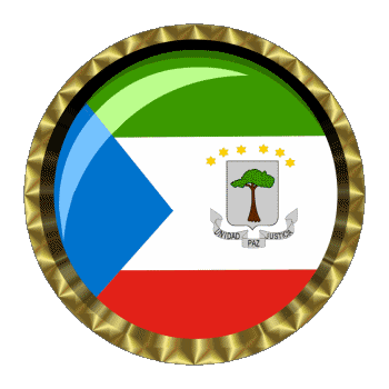 Rund - Ringe Äquatorialguinea Afrika Fahnen 