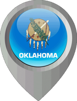 Location Pin Oklahoma U.S.A - States America Flags 