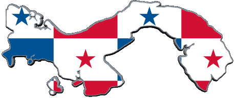 Map Panama America Flags 