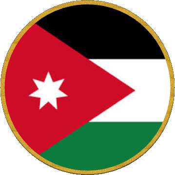 Rond Jordanie Asie Drapeaux 