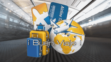 003 Animated Background Buen Viaje Spanish Messages 