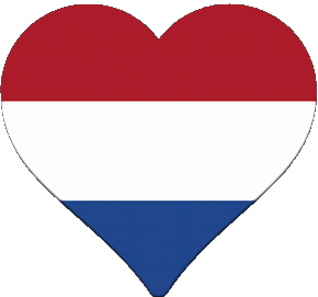 Herz Niederlande Europa Fahnen 