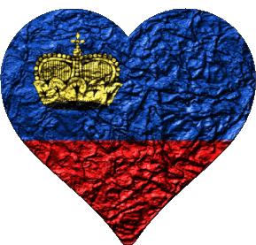 Corazón Liechtenstein Europa Banderas 