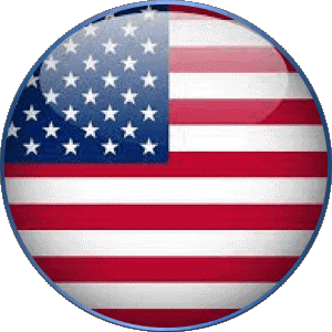 Round U.S.A - National America Flags 