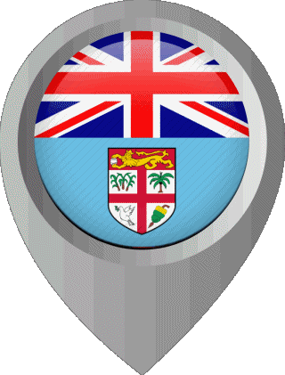 Location Pin Fiji Oceania Flags 