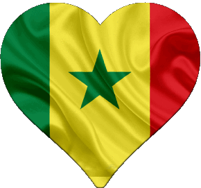 Cuore Senegal Africa Bandiere 