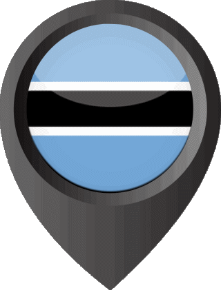 Location Pin Botswana Africa Flags 
