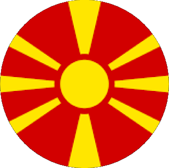 Tondo Macedonia Europa Bandiere 