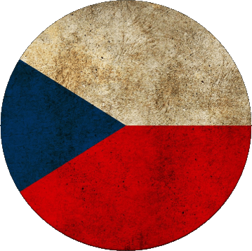 Runde Tschechische Republik Europa Fahnen 