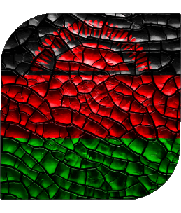 Square Malawi Africa Flags 