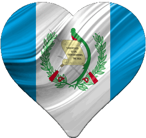 Heart Guatemala America Flags 
