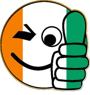 Smiley - OK Ivory Coast Africa Flags 