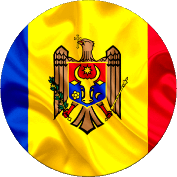 Runde Moldawien Europa Fahnen 