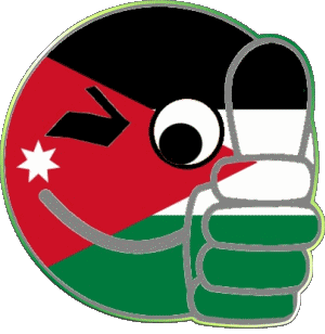 Smiley - OK Jordanie Asie Drapeaux 