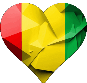 Heart Guinea Africa Flags 