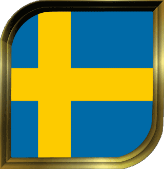 Square Sweden Europe Flags 