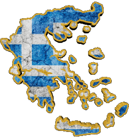 Carte Grèce Europe Drapeaux 