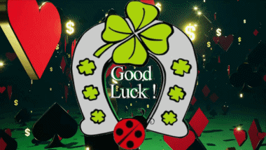 003 Fond Animé Good Luck Anglais Messages 