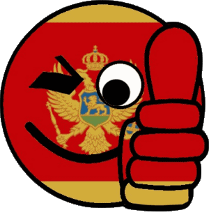 Smiley - OK Montenegro Europa Fahnen 