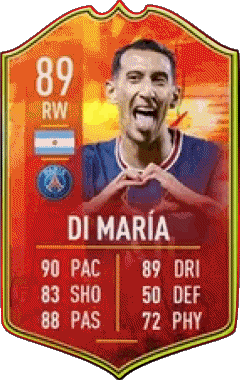 Angel Di Maria Argentina F I F A - Jugadores  cartas Vídeo Juegos Multimedia 