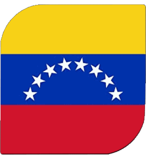 Square Venezuela America Flags 