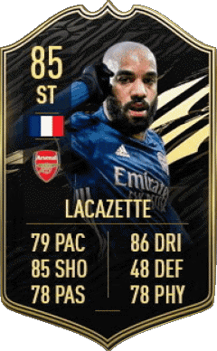 Alexandre Lacazette Francia F I F A - Jugadores  cartas Vídeo Juegos Multimedia 