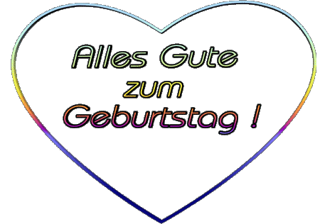 001 Herz Alles Gute zum Geburtstag Tedesco Messagi 