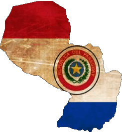 Map Paraguay America Flags 