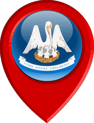 Epingle de Localisation Louisiane U.S.A - Etats Amériques Drapeaux 