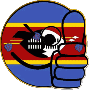 Smiley - OK Eswatini Afrika Fahnen 