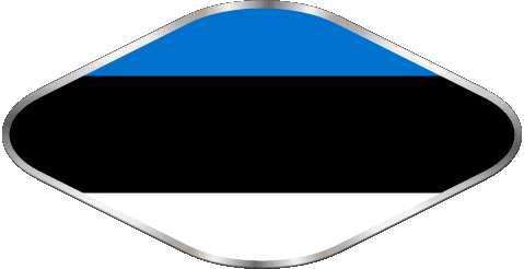 Oval Estland Europa Fahnen 