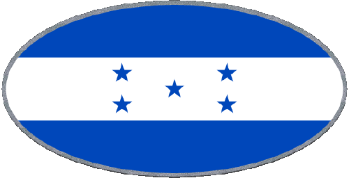 Oval Honduras America Flags 