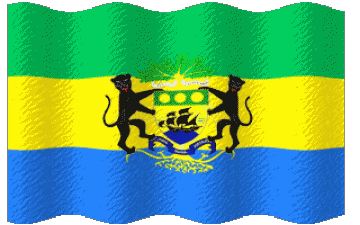 Welligkeit Gabun Afrika Fahnen 