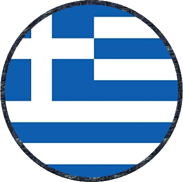 Rond Grèce Europe Drapeaux 