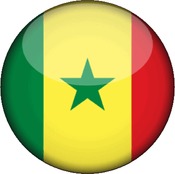 Runde Senegal Afrika Fahnen 