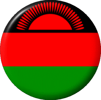 Round Malawi Africa Flags 