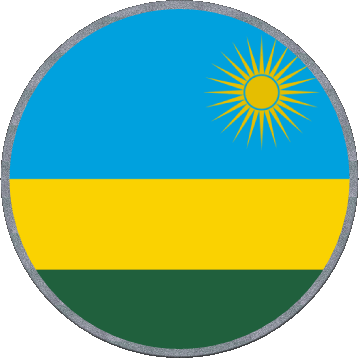 Tondo Ruanda Africa Bandiere 