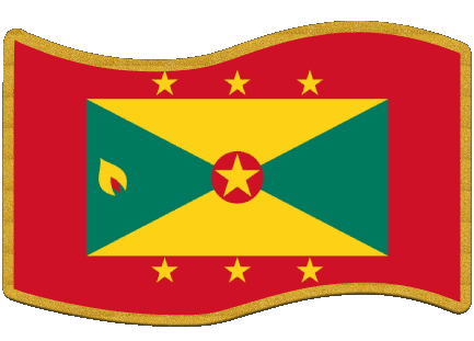 Rettangolo Isole Grenada America Bandiere 