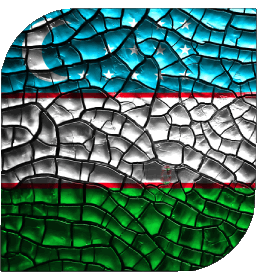 Quadrato Uzbekistan Asia Bandiere 