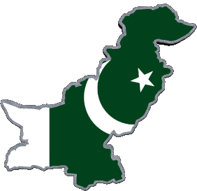 Map Pakistan Asia Flags 